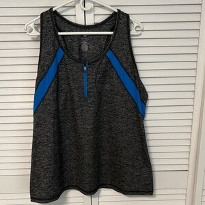Women's Livi Gray and Blue Athletic Racerback Tank Top 22/24